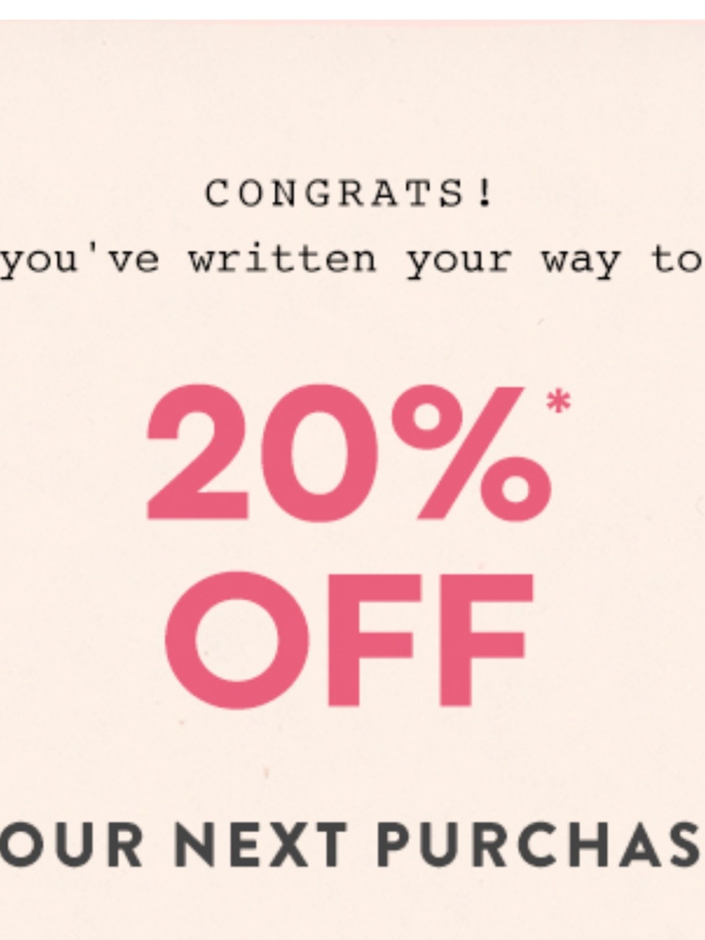 Anthropologie 20% discount